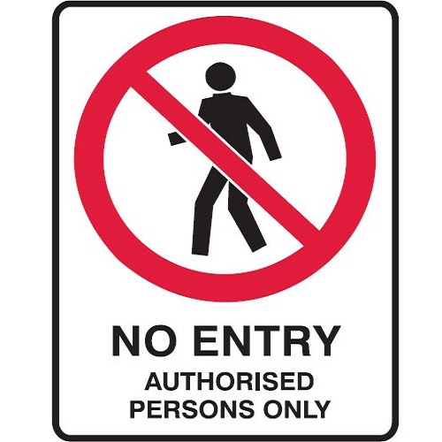 Usha Armour No Entry Signage, Size: 10 x 8 Inch